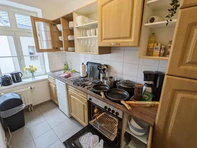 Küche/Küchenzeile in der Unterkunft F3 Urlaubsmagie - Pool, Garten & Terrasse - 4P