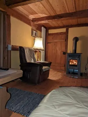 Ein Sitzbereich in der Unterkunft NaturflairHaus