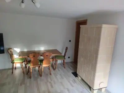 Ein Sitzbereich in der Unterkunft Mitten in der Natur, ganz nah bei Dresden.