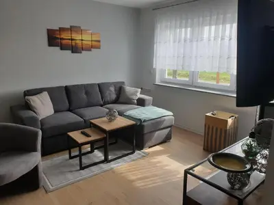 Ein Sitzbereich in der Unterkunft NEU! Ferienhaus Kurio