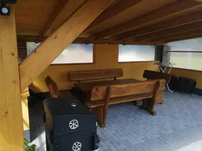 Ein Sitzbereich in der Unterkunft NEU! Ferienhaus Kurio
