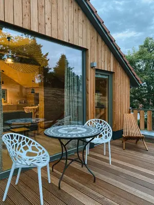 Ein Balkon oder eine Terrasse in der Unterkunft Appartement Traumzeit