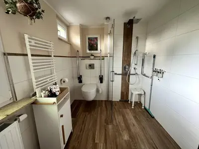 Ein Badezimmer in der Unterkunft Ferienwohnung Bille