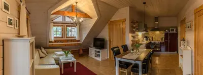 TV/Unterhaltungsangebot in der Unterkunft Ferienwohnung im Blockhaus Rosenkranz