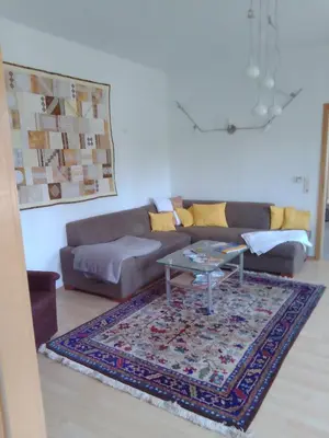 Ein Sitzbereich in der Unterkunft Ferienwohnung Zuschke