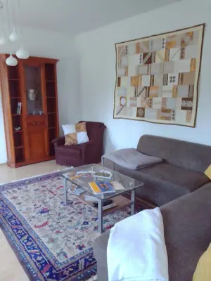 Ein Sitzbereich in der Unterkunft Ferienwohnung Zuschke