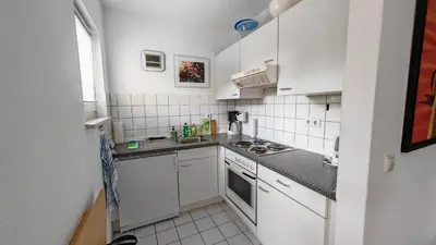 Küche/Küchenzeile in der Unterkunft Apartment am Großen Garten Dresden