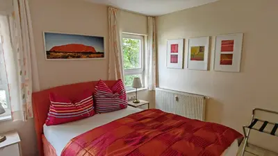 Ein Bett oder Betten in einem Zimmer der Unterkunft Apartment am Großen Garten Dresden