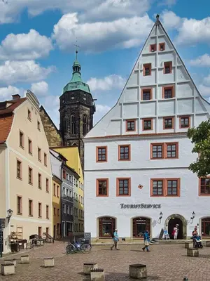 Das Gebäude in dem sich die Ferienwohnung befindet