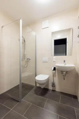 Ein Badezimmer in der Unterkunft Studioatelier in Übigau