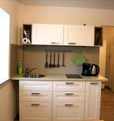Küche/Küchenzeile in der Unterkunft Ferienwohnung Haufe