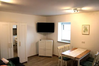 TV/Unterhaltungsangebot in der Unterkunft Ferienwohnung Haufe