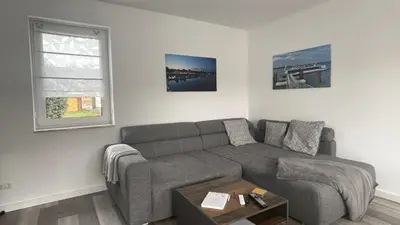 Ein Sitzbereich in der Unterkunft Ferienhaus Helfert FeWo 1 mit großer Terrasse