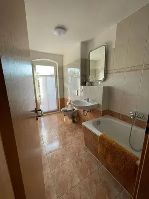 Ein Badezimmer in der Unterkunft Apartment Bürgerstraße 47 60q.m