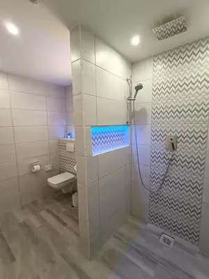Ein Badezimmer in der Unterkunft Pension Mojito Senftenberg