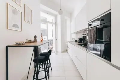 Küche/Küchenzeile in der Unterkunft TIP! Design-Apartment in Toplage 75qm in Szeneviertel