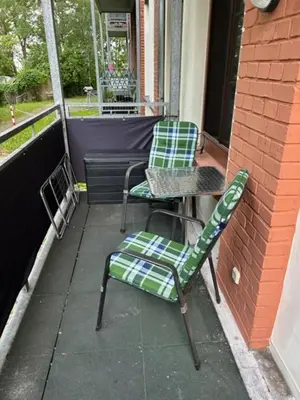 Ein Balkon oder eine Terrasse in der Unterkunft Ruhige Wohnung im Fabrikstil in Chemnitz