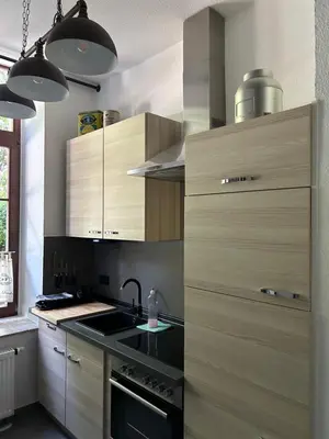 Küche/Küchenzeile in der Unterkunft Ruhige Wohnung im Fabrikstil in Chemnitz