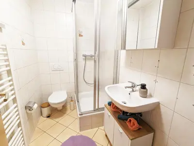 Ein Badezimmer in der Unterkunft S3 - Urlaubsmagie - für 4P mitten im Elbsandsteingebirge