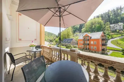 Ein Balkon oder eine Terrasse in der Unterkunft Villa Emma