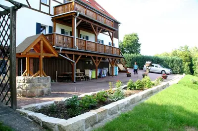 Ein Garten an der Unterkunft Ferienhof An der Weide