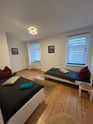 Ein Bett oder Betten in einem Zimmer der Unterkunft Wolke 7