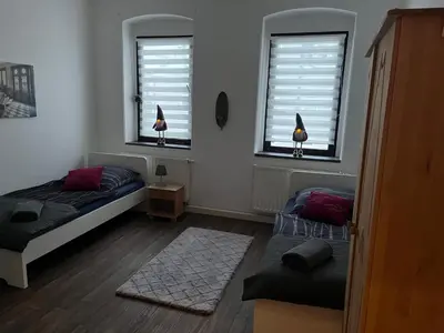 Ein Bett oder Betten in einem Zimmer der Unterkunft Wolke 7