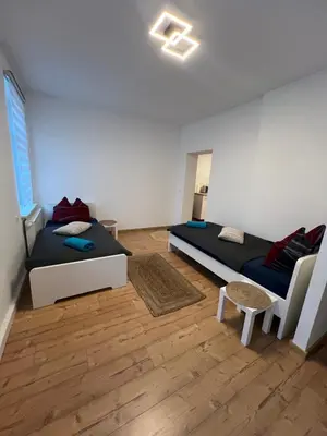 Ein Bett oder Betten in einem Zimmer der Unterkunft Wolke 7