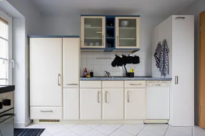 Küche/Küchenzeile in der Unterkunft Ferienwohnung Gartenstadt Seilerberg