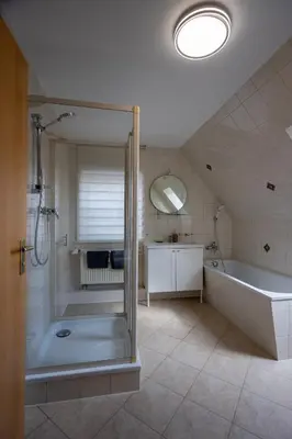 Ein Badezimmer in der Unterkunft Ferienwohnung Gartenstadt Seilerberg