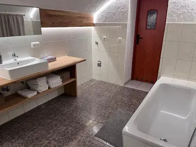 Ein Badezimmer in der Unterkunft Landdomizil Zeißig
