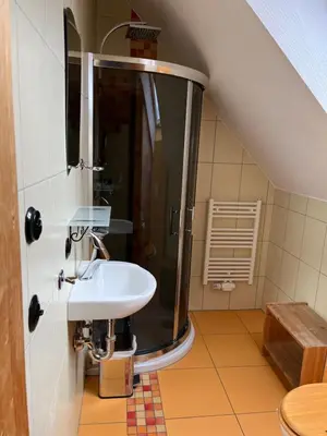 Ein Badezimmer in der Unterkunft Landdomizil Zeißig