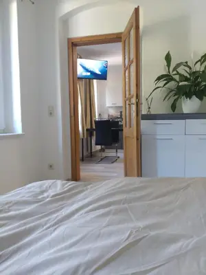 Ein Bett oder Betten in einem Zimmer der Unterkunft fewo-Grychnik