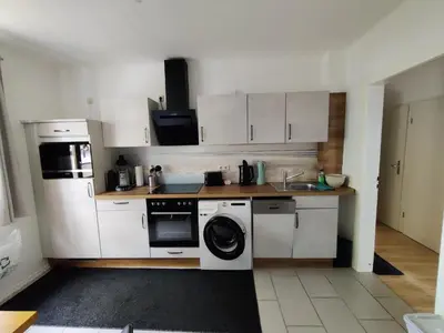 Küche/Küchenzeile in der Unterkunft Ferienwohnung Obere Aue