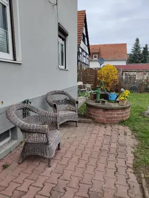 Ein Garten an der Unterkunft Ferienwohnung Obere Aue