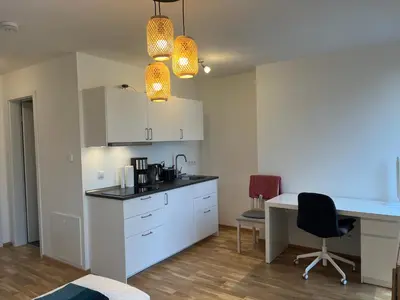 Küche/Küchenzeile in der Unterkunft New Business Apartment Nr23