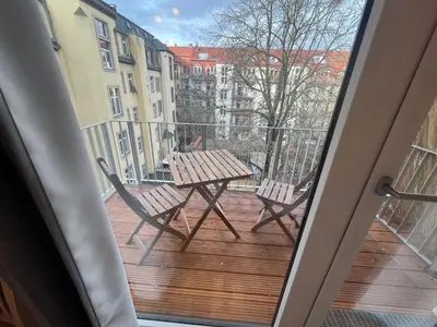 Ein Balkon oder eine Terrasse in der Unterkunft New Business Apartment Nr23