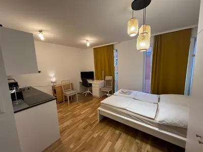 Ein Bett oder Betten in einem Zimmer der Unterkunft New Business Apartment Nr.15