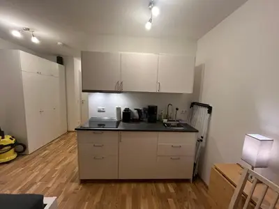 Küche/Küchenzeile in der Unterkunft New Business Apartment Nr.21