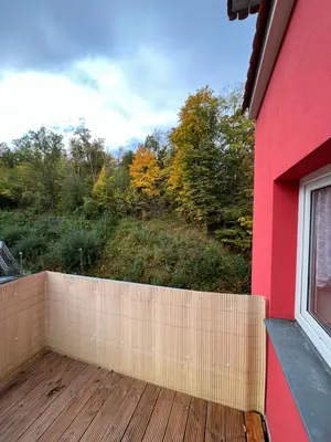 Ein Balkon oder eine Terrasse in der Unterkunft Turmwohnung