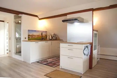 Küche/Küchenzeile in der Unterkunft Apartment Traumzeit mit Balkon in Vorstadtvilla