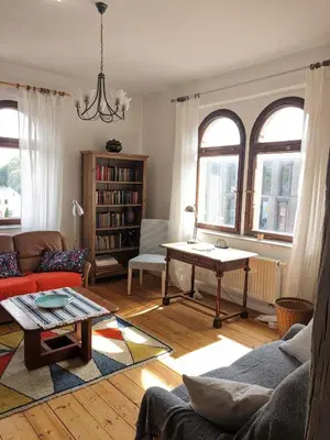 Ein Sitzbereich in der Unterkunft Apartment-Mansardwohnung