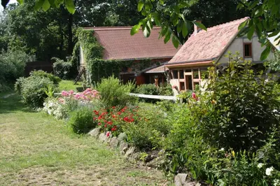 Ein Garten an der Unterkunft Poncet´sches Herrenhaus