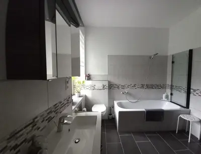 Ein Badezimmer in der Unterkunft Ferienwohnung Gutshaus Klitzschen
