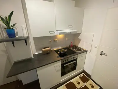 Küche/Küchenzeile in der Unterkunft Ferienwohnung Pension Sofia 2