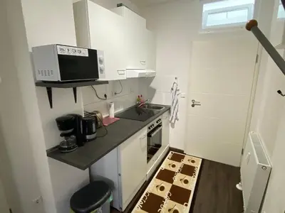Küche/Küchenzeile in der Unterkunft Ferienwohnung Pension Sofia 2
