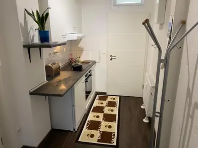 Küche/Küchenzeile in der Unterkunft Ferienwohnung Pension Sofia 2