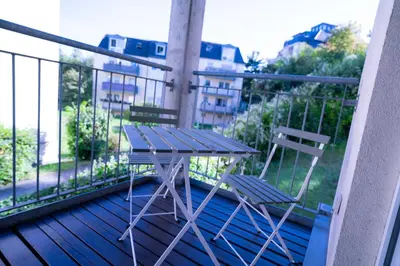 Ein Balkon oder eine Terrasse in der Unterkunft Design Apartment - Balkon - Induktionskochfeld - Zentral