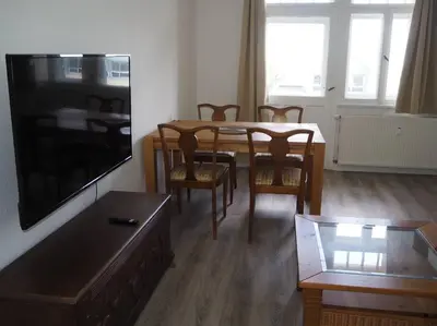 TV/Unterhaltungsangebot in der Unterkunft TOP 3-Raum Wohnung, für Monteure