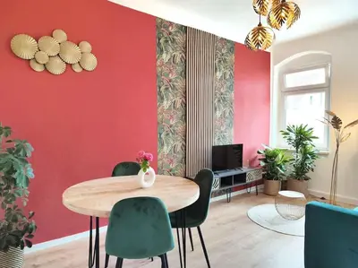 Ein Sitzbereich in der Unterkunft tealounge 2 Raum + Küche